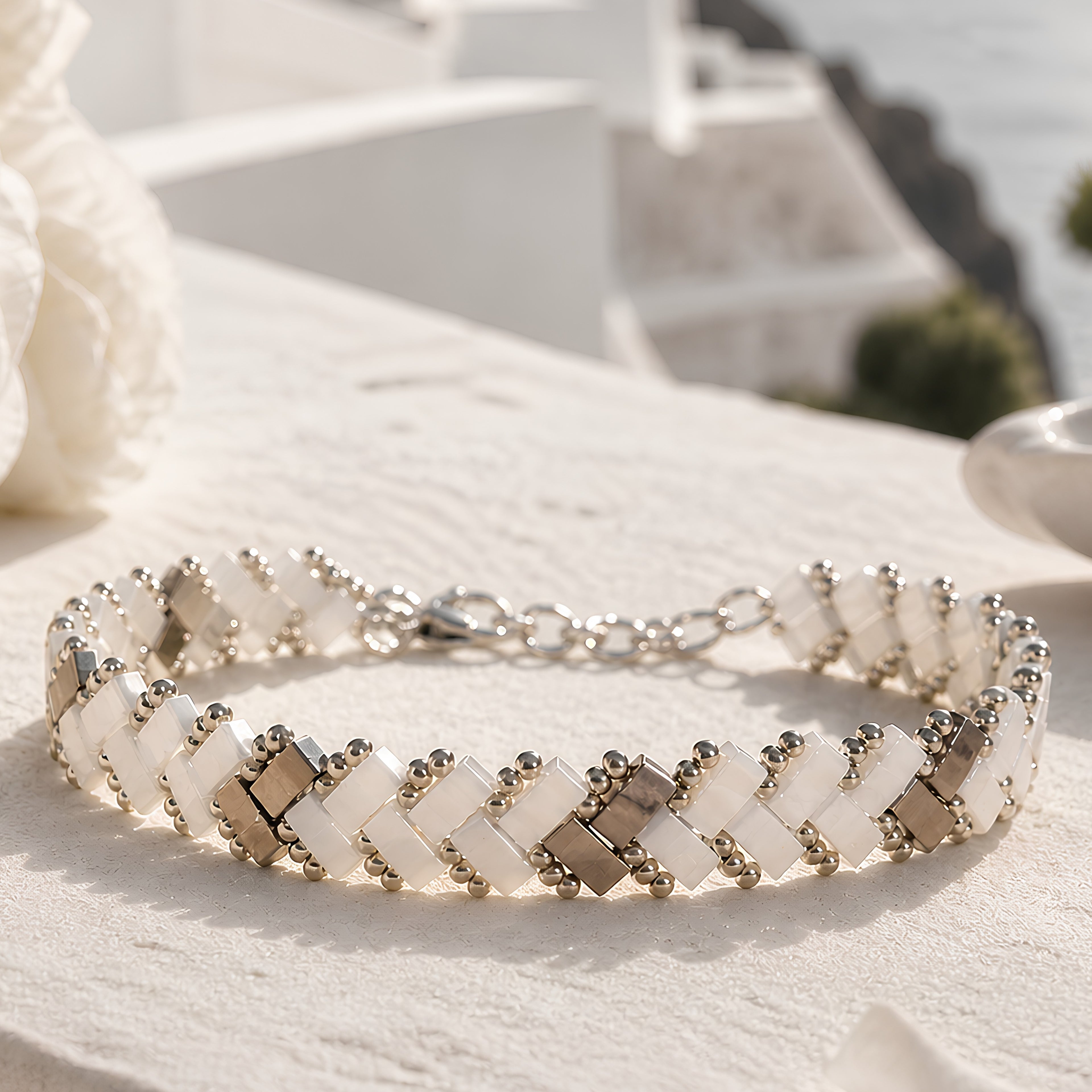 Bracelet Miyuki "Le Bianca"
