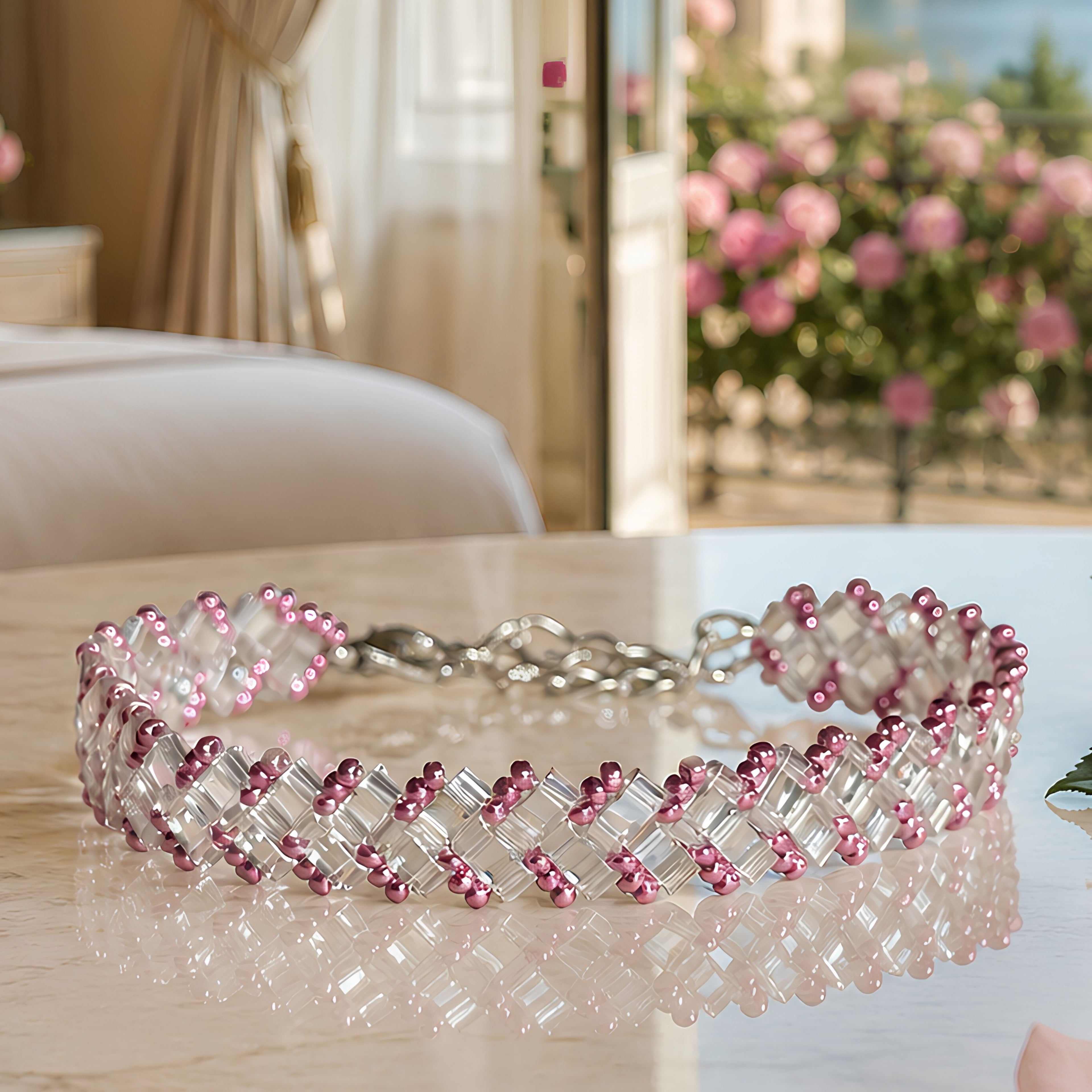 Bracelet Miyuki "Le Cristalina"
