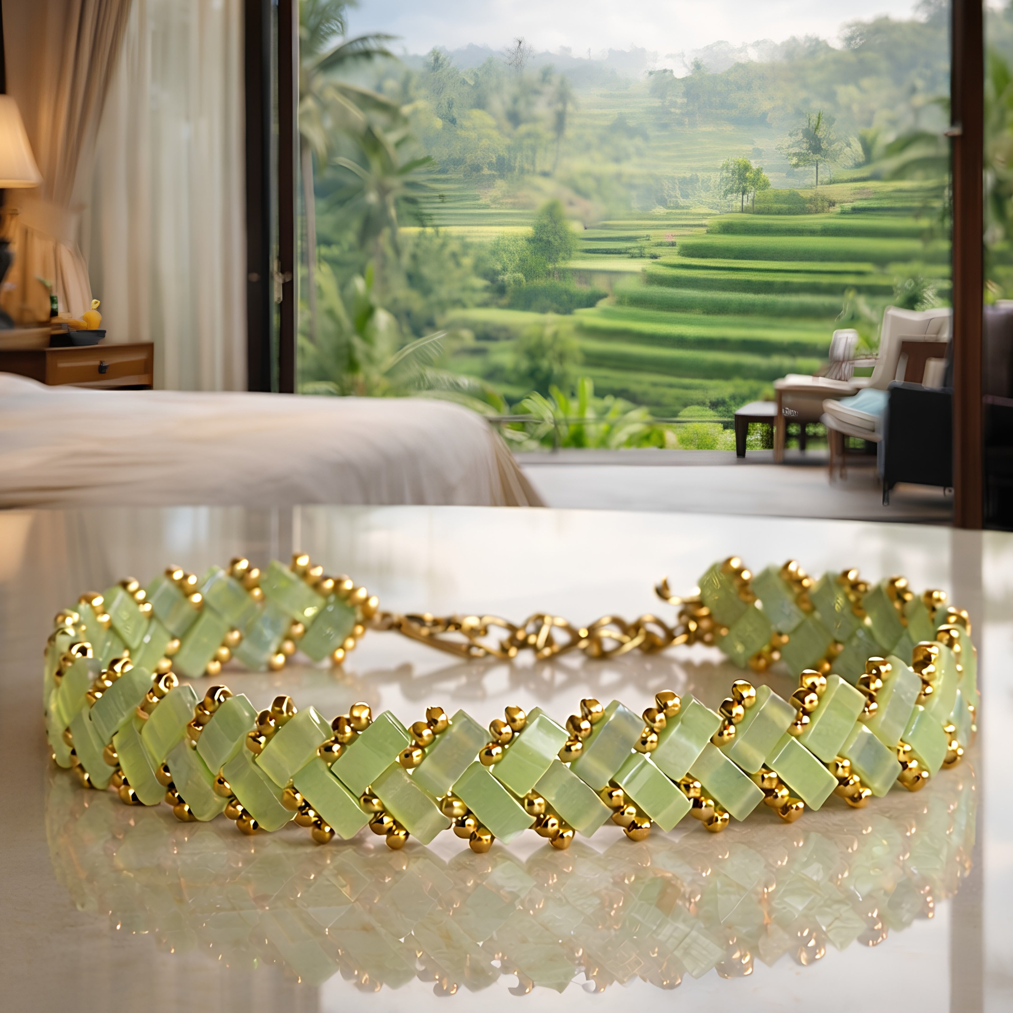 Bracelet Miyuki "Le Jadea"